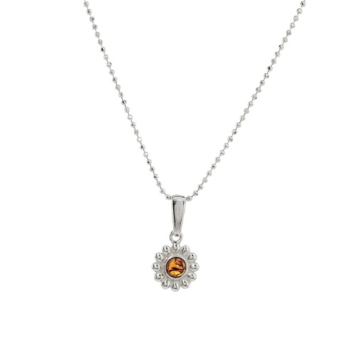 Wisiorek z bursztynem