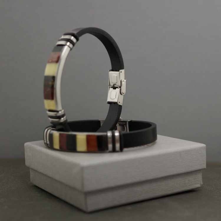 Męska bransoletka z rzemieniem