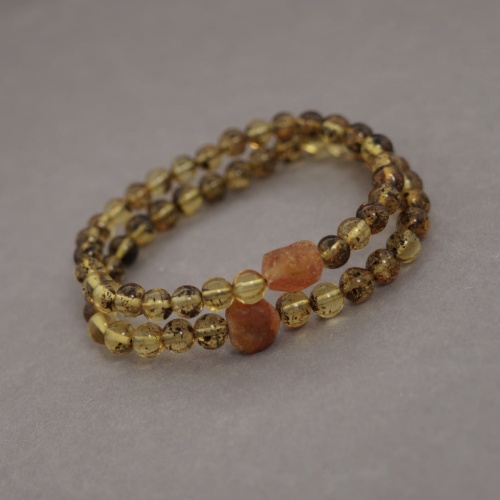 Bransoletka z bursztynu unisex