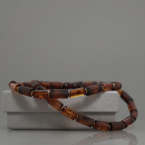 Męski naszyjnik z bursztynu 50 cm