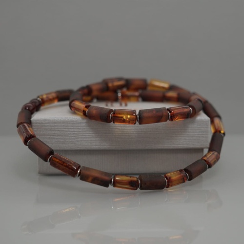 Męski naszyjnik z bursztynu 50 cm