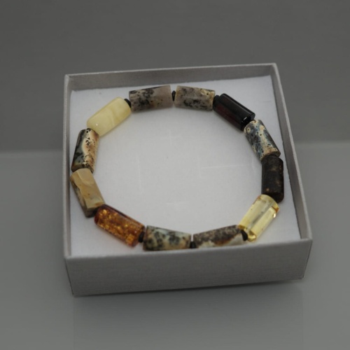 Bransoletka z naturalnego bursztynu