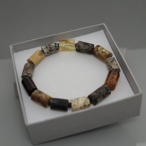 Bransoletka z naturalnego bursztynu