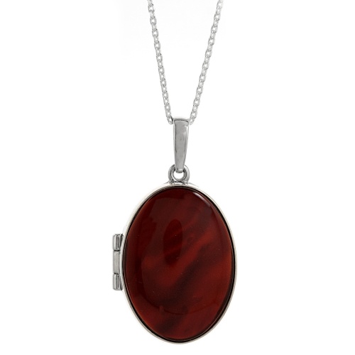 Sekretnik srebrny z bursztynem