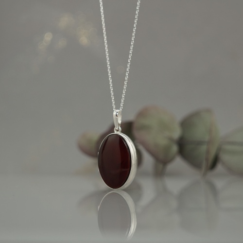 Sekretnik srebrny z bursztynem