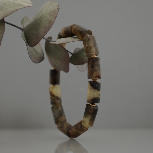 Bransoletka z naturalnego bursztynu 19 cm