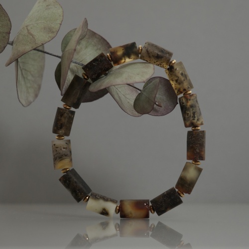 Bransoletka z naturalnego bursztynu 19 cm