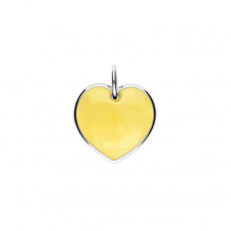 Serduszko z mlecznego bursztynu