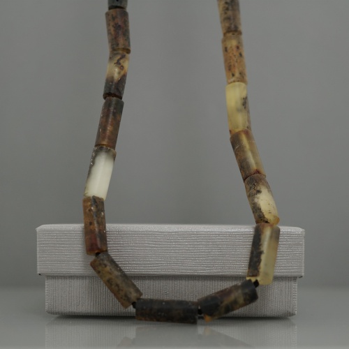 Męski naszyjnik z bursztynu 52 cm
